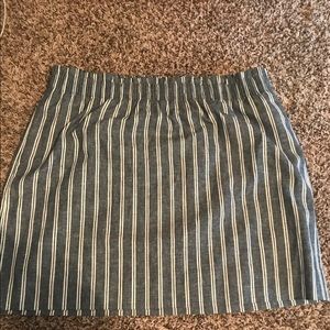 J Crew sidewalk Mini skirt indigo and ivory